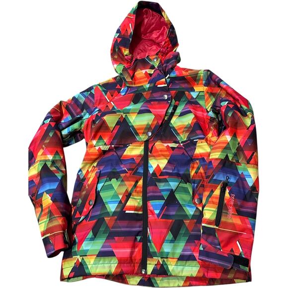 2010s Gsou Snow Geometric 10K Waterproof Ski Jacket snowboard winter Small - Picture 14 of 16